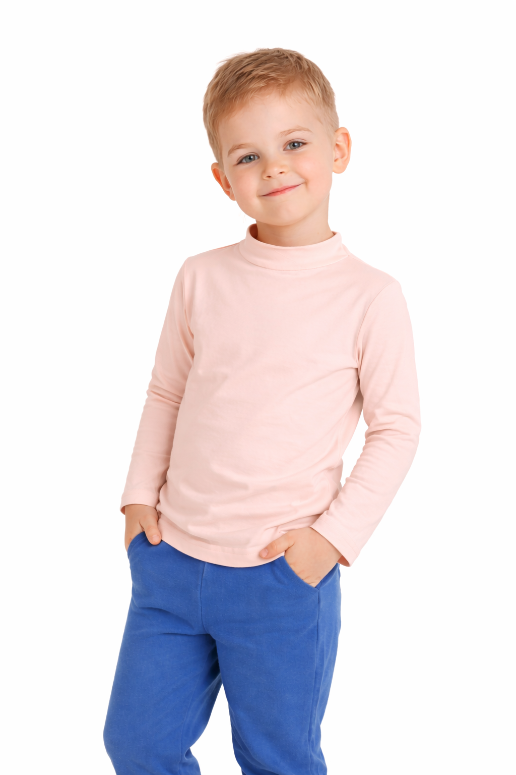 MAGLIETTA DANZA COLLO LUPETTO LYCRA ROSA CARNE BABY